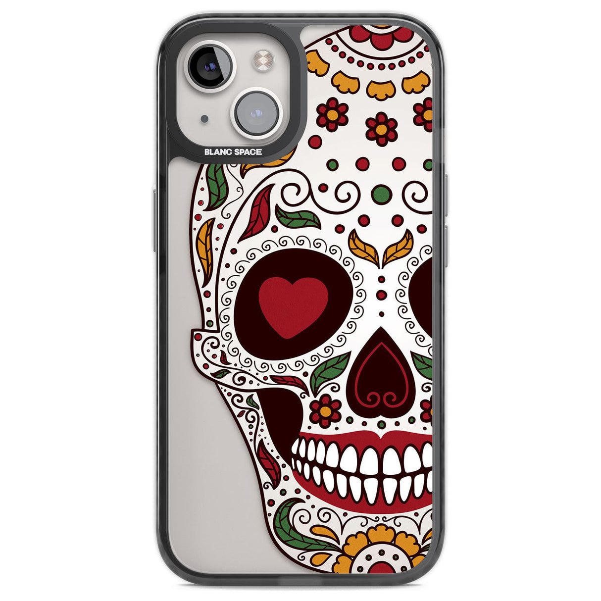 Autumn Sugar Skull Phone Case iPhone 13 / Black Impact Case,iPhone 12 Pro / Black Impact Case,iPhone 12 / Black Impact Case,iPhone 14 / Black Impact Case,iPhone 15 Plus / Black Impact Case,iPhone 15 / Black Impact Case Blanc Space