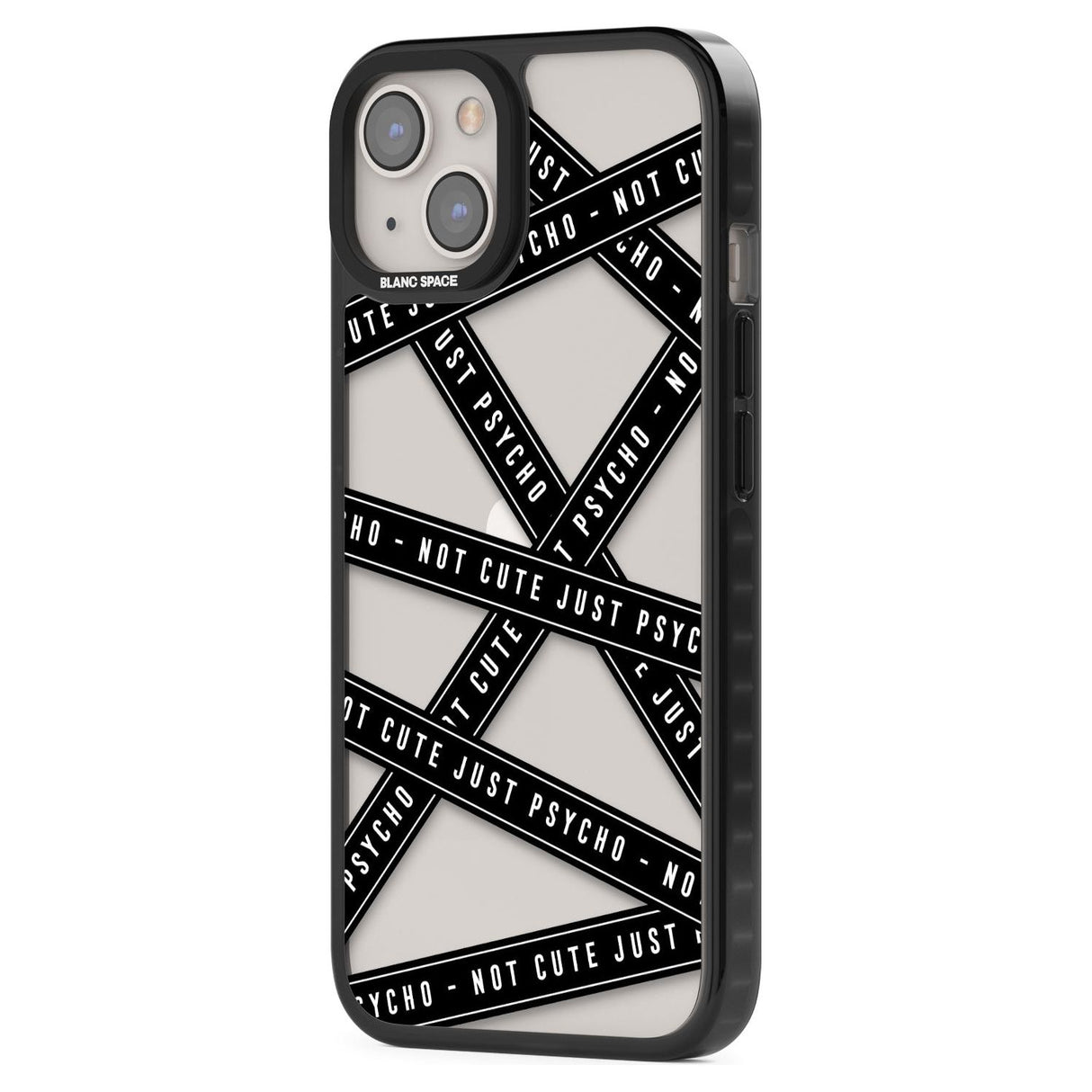 Caution Tape (Clear) Not Cute Just Psycho Phone Case iPhone 15 Pro Max / Black Impact Case,iPhone 15 Plus / Black Impact Case,iPhone 15 Pro / Black Impact Case,iPhone 15 / Black Impact Case,iPhone 15 Pro Max / Impact Case,iPhone 15 Plus / Impact Case,iPhone 15 Pro / Impact Case,iPhone 15 / Impact Case,iPhone 15 Pro Max / Magsafe Black Impact Case,iPhone 15 Plus / Magsafe Black Impact Case,iPhone 15 Pro / Magsafe Black Impact Case,iPhone 15 / Magsafe Black Impact Case,iPhone 14 Pro Max / Black Impact Case,iP