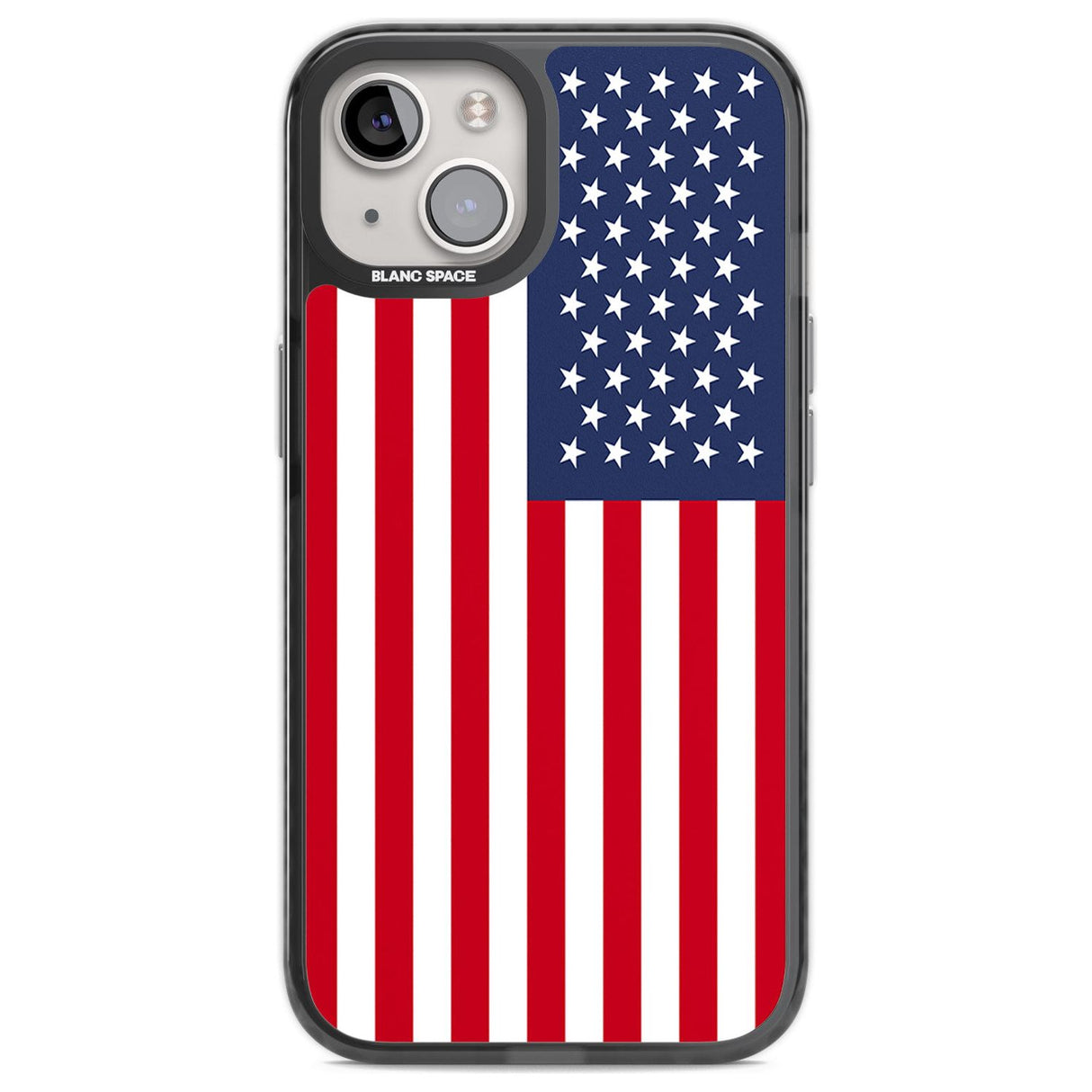 American Flag Phone Case iPhone 13 / Black Impact Case,iPhone 14 / Black Impact Case,iPhone 15 / Black Impact Case,iPhone 15 Plus / Black Impact Case Blanc Space