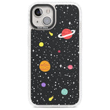 Cute Cartoon Planets Phone Case iPhone 13 / Impact Case,iPhone 14 / Impact Case,iPhone 15 Plus / Impact Case,iPhone 15 / Impact Case Blanc Space