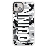 Personalised Greyscale Camo Custom Phone Case iPhone 13 / Impact Case,iPhone 14 / Impact Case,iPhone 15 Plus / Impact Case,iPhone 15 / Impact Case Blanc Space