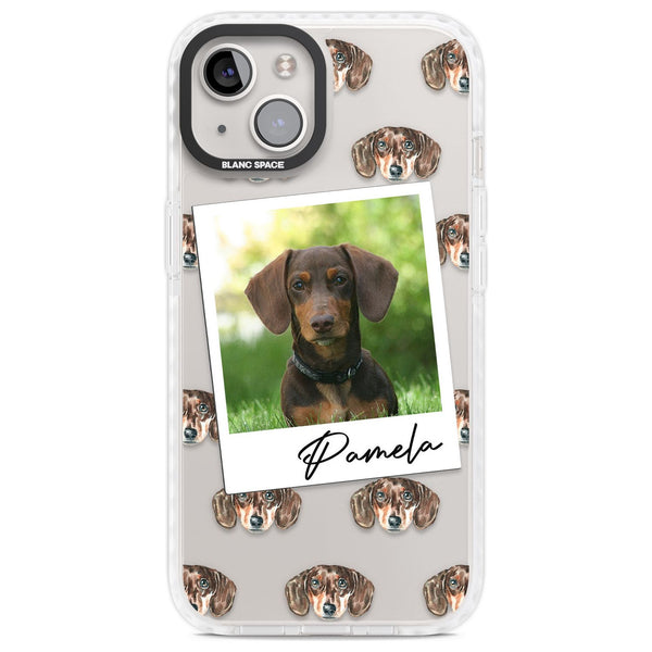 Personalised Brown Dachshund Instant Camera Photo