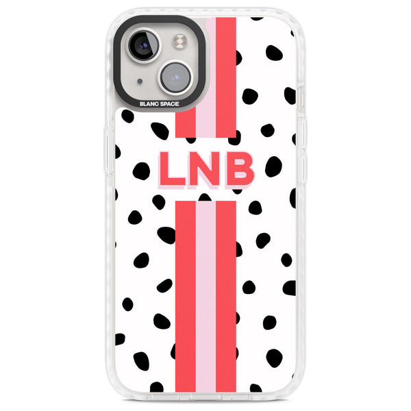 Personalised Polka & Pink Stripe