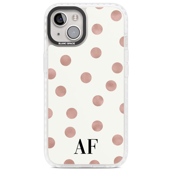 Personalised Rose Gold Dots & Initials