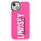 Personalised Bold Name: Pink Custom Phone Case iPhone 13 / Impact Case,iPhone 14 / Impact Case,iPhone 15 Plus / Impact Case,iPhone 15 / Impact Case Blanc Space