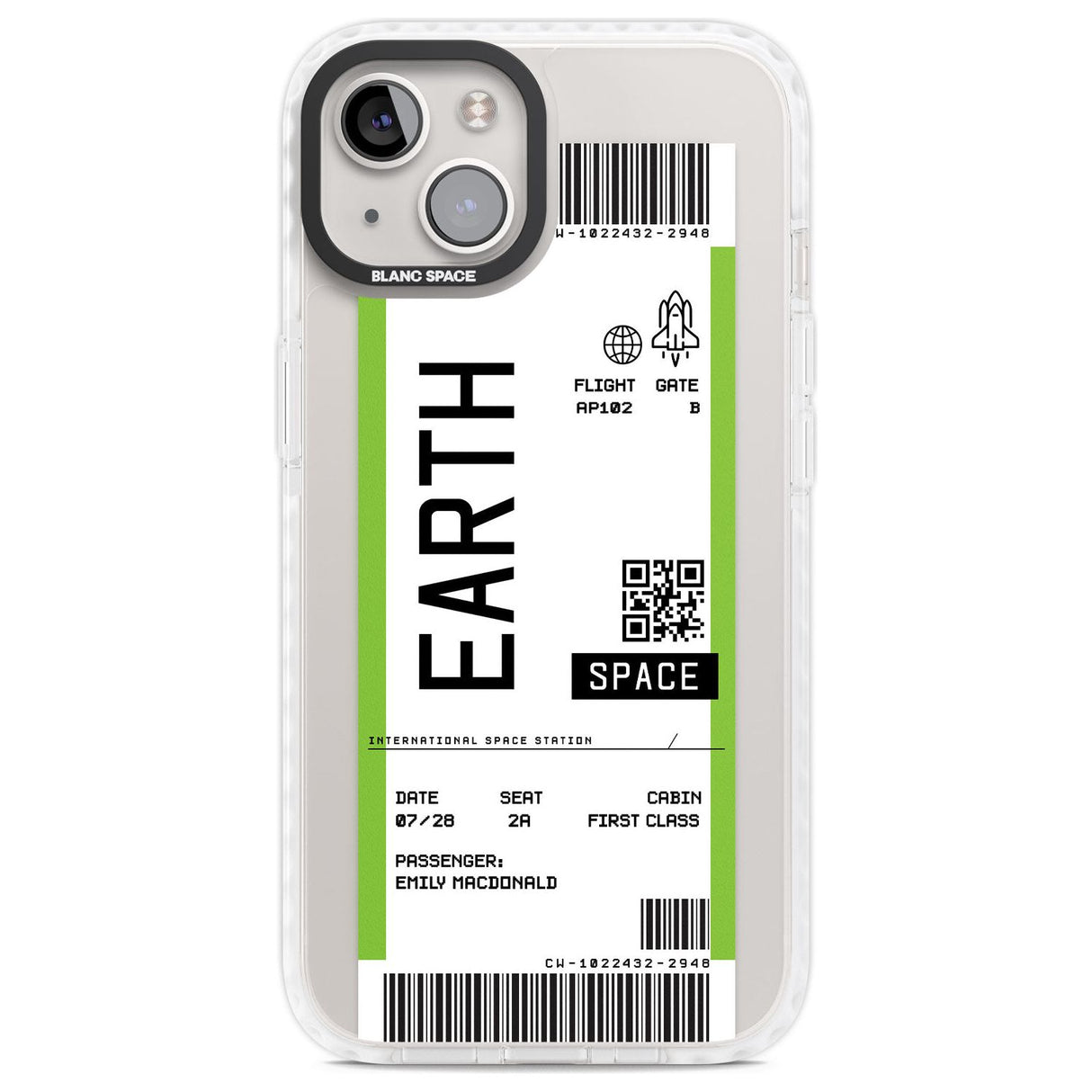 Personalised Earth Space Travel Ticket Custom Phone Case iPhone 13 / Impact Case,iPhone 14 / Impact Case,iPhone 15 Plus / Impact Case,iPhone 15 / Impact Case Blanc Space