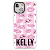 Personalised Pink Stripes & Lips Custom Phone Case iPhone 13 / Impact Case,iPhone 14 / Impact Case,iPhone 15 Plus / Impact Case,iPhone 15 / Impact Case Blanc Space