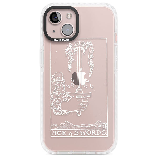 Personalised Ace Of Swords Tarot Card (White)