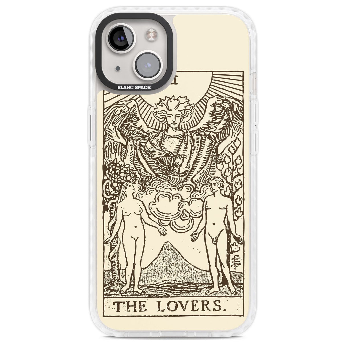 Personalised The Lovers Tarot Card - Solid Cream Custom Phone Case iPhone 13 / Impact Case,iPhone 14 / Impact Case,iPhone 15 Plus / Impact Case,iPhone 15 / Impact Case Blanc Space