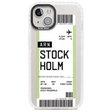 Personalised Stockholm Boarding Pass Custom Phone Case iPhone 13 / Impact Case,iPhone 14 / Impact Case,iPhone 15 Plus / Impact Case,iPhone 15 / Impact Case Blanc Space