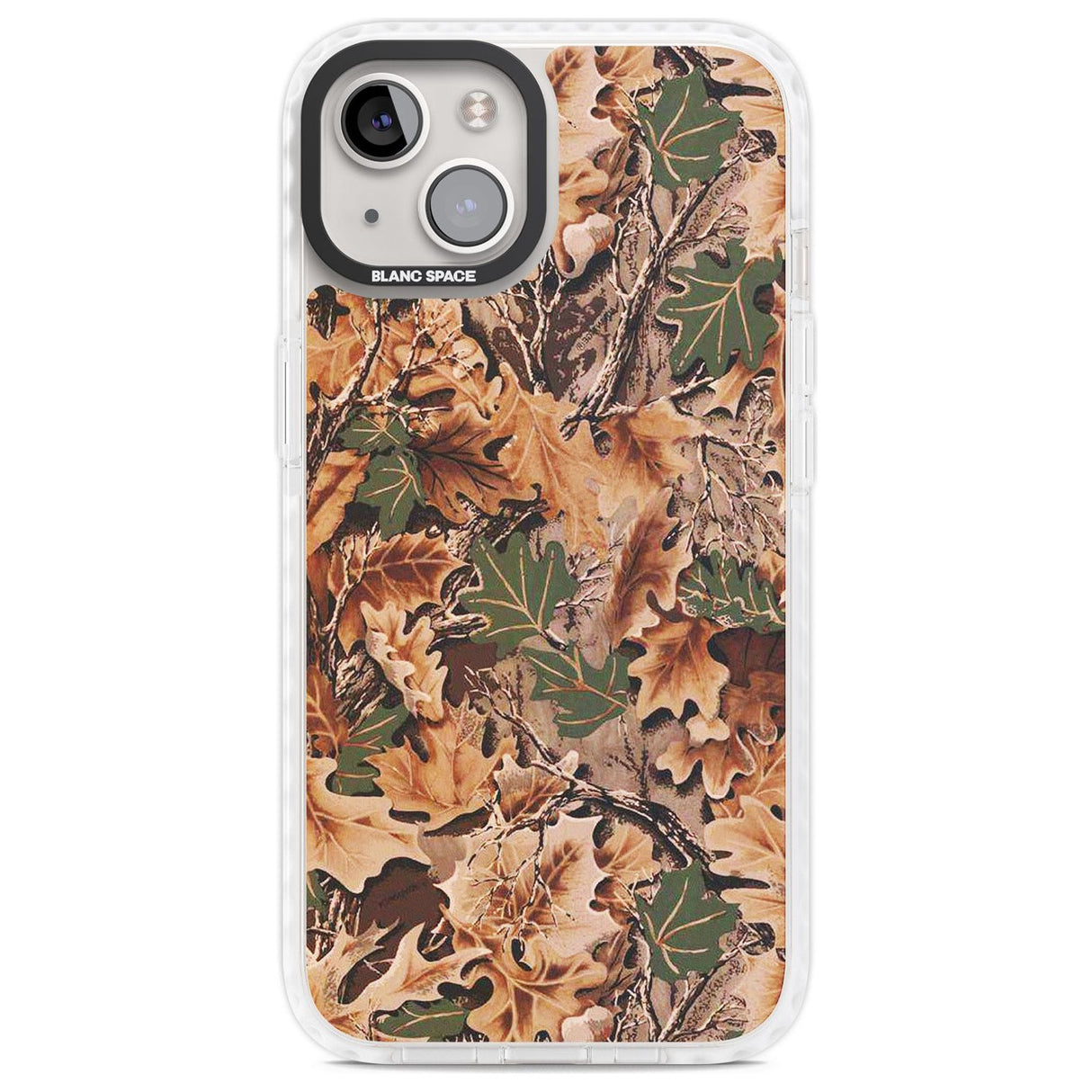 Leaves Camo Phone Case iPhone 13 / Impact Case,iPhone 14 / Impact Case,iPhone 15 Plus / Impact Case,iPhone 15 / Impact Case Blanc Space