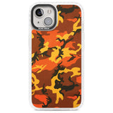 Orange Camo Phone Case iPhone 13 / Impact Case,iPhone 14 / Impact Case,iPhone 15 Plus / Impact Case,iPhone 15 / Impact Case Blanc Space