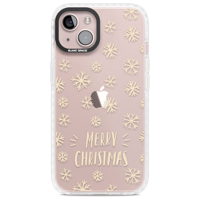 Christmas Snowflake Pattern Phone Case iPhone 13 / Impact Case,iPhone 14 / Impact Case,iPhone 15 Plus / Impact Case,iPhone 15 / Impact Case Blanc Space