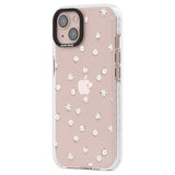 White Stars on Clear Phone Case for iPhone 14