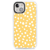 White on Yellow Dalmatian Polka Dot Spots