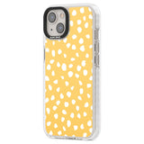 White on Yellow Dalmatian Polka Dot Spots