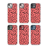 Black on Salmon Pink Dalmatian Polka Dot Spots Phone Case iPhone 15 Pro Max / Black Impact Case,iPhone 15 Plus / Black Impact Case,iPhone 15 Pro / Black Impact Case,iPhone 15 / Black Impact Case,iPhone 15 Pro Max / Impact Case,iPhone 15 Plus / Impact Case,iPhone 15 Pro / Impact Case,iPhone 15 / Impact Case,iPhone 15 Pro Max / Magsafe Black Impact Case,iPhone 15 Plus / Magsafe Black Impact Case,iPhone 15 Pro / Magsafe Black Impact Case,iPhone 15 / Magsafe Black Impact Case,iPhone 14 Pro Max / Black Impact Ca