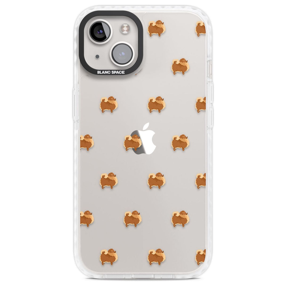 Pomeranian Dog Pattern Clear