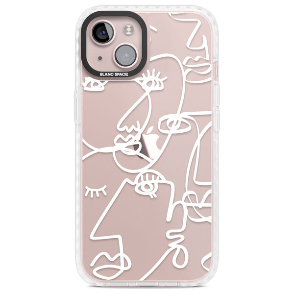 Abstract Line Art White Clear