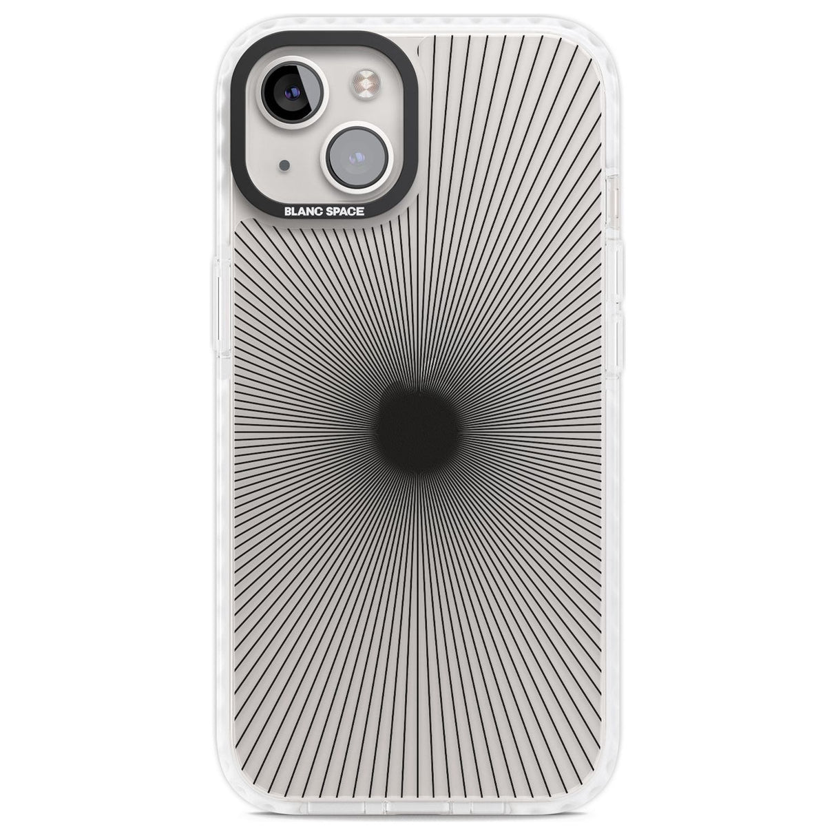 Abstract Lines: Sunburst Phone Case iPhone 13 / Impact Case,iPhone 14 / Impact Case,iPhone 15 Plus / Impact Case,iPhone 15 / Impact Case Blanc Space