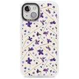 Violet Floral Pattern Design - Cream