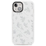 Grey Branches Vintage Botanical Phone Case iPhone 13 / Impact Case,iPhone 14 / Impact Case,iPhone 15 Plus / Impact Case,iPhone 15 / Impact Case Blanc Space