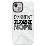 Current Mood NOPE Phone Case iPhone 13 / Impact Case,iPhone 14 / Impact Case,iPhone 15 / Impact Case,iPhone 15 Plus / Impact Case Blanc Space