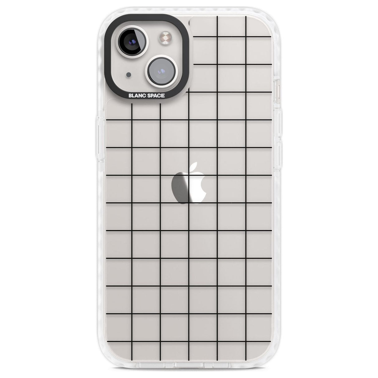 Simplistic Large Grid Pattern Black (Transparent)