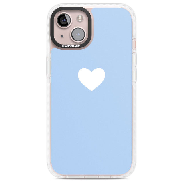 Single Heart Design: White & Baby Blue