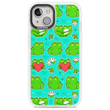 Frog Booty Kawaii Pattern Phone Case iPhone 13 / Impact Case,iPhone 14 / Impact Case,iPhone 15 Plus / Impact Case,iPhone 15 / Impact Case Blanc Space