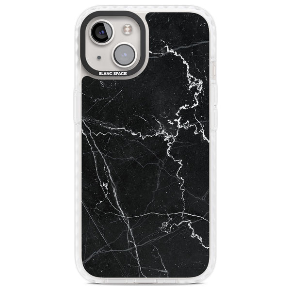 Bold Black Marble With White Texture