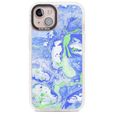 Dark Blue & Green Marbled Paper Pattern Phone Case iPhone 13 / Impact Case,iPhone 14 / Impact Case,iPhone 15 / Impact Case,iPhone 15 Plus / Impact Case Blanc Space