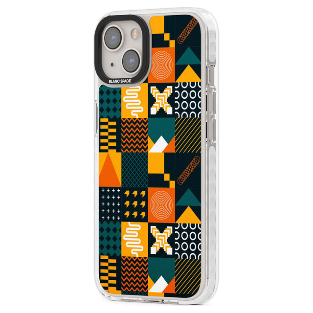 Funky Geometric Patterns: Orange & Dark Green Phone Case iPhone 15 Pro Max / Black Impact Case,iPhone 15 Plus / Black Impact Case,iPhone 15 Pro / Black Impact Case,iPhone 15 / Black Impact Case,iPhone 15 Pro Max / Impact Case,iPhone 15 Plus / Impact Case,iPhone 15 Pro / Impact Case,iPhone 15 / Impact Case,iPhone 15 Pro Max / Magsafe Black Impact Case,iPhone 15 Plus / Magsafe Black Impact Case,iPhone 15 Pro / Magsafe Black Impact Case,iPhone 15 / Magsafe Black Impact Case,iPhone 14 Pro Max / Black Impact Cas