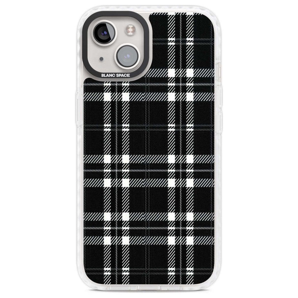 Divine Black Plaid Phone Case iPhone 13 / Impact Case,iPhone 14 / Impact Case,iPhone 15 / Impact Case,iPhone 15 Plus / Impact Case Blanc Space