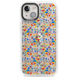 Floral Rabbit Pattern in Rainbow Phone Case iPhone 13 / Impact Case,iPhone 14 / Impact Case,iPhone 15 Plus / Impact Case,iPhone 15 / Impact Case Blanc Space