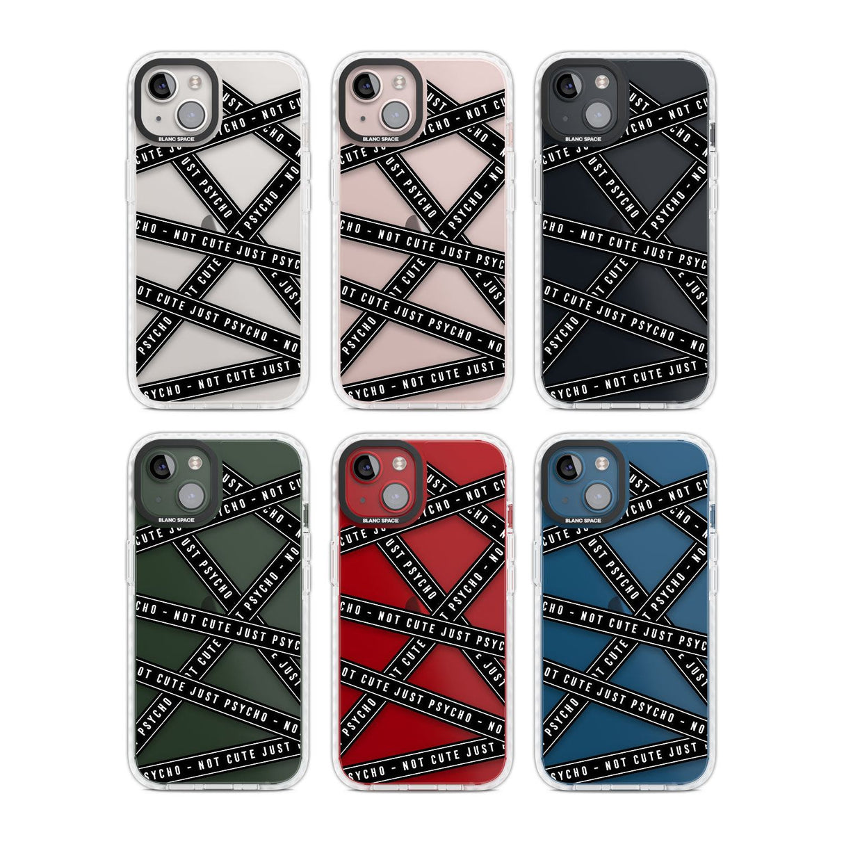 Caution Tape (Clear) Not Cute Just Psycho Phone Case iPhone 15 Pro Max / Black Impact Case,iPhone 15 Plus / Black Impact Case,iPhone 15 Pro / Black Impact Case,iPhone 15 / Black Impact Case,iPhone 15 Pro Max / Impact Case,iPhone 15 Plus / Impact Case,iPhone 15 Pro / Impact Case,iPhone 15 / Impact Case,iPhone 15 Pro Max / Magsafe Black Impact Case,iPhone 15 Plus / Magsafe Black Impact Case,iPhone 15 Pro / Magsafe Black Impact Case,iPhone 15 / Magsafe Black Impact Case,iPhone 14 Pro Max / Black Impact Case,iP