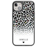 Personalised Pastel Leopard Spots Custom Phone Case iPhone 14 Plus / Black Impact Case Blanc Space