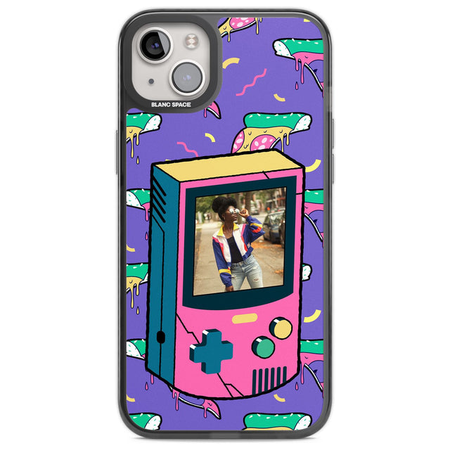 Personalised Retro Game Photo Case Custom Phone Case iPhone 14 Plus / Black Impact Case Blanc Space