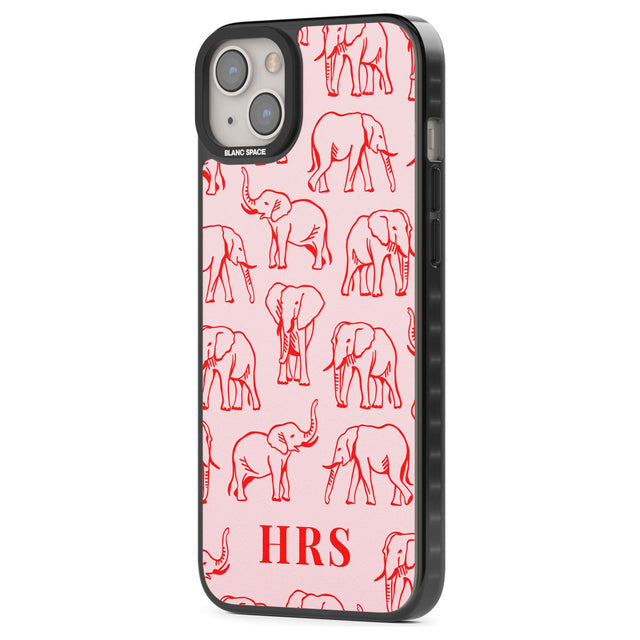 Personalised Red Elephant Outlines on Pink Custom Phone Case iPhone 15 Pro Max / Black Impact Case,iPhone 15 Plus / Black Impact Case,iPhone 15 Pro / Black Impact Case,iPhone 15 / Black Impact Case,iPhone 15 Pro Max / Impact Case,iPhone 15 Plus / Impact Case,iPhone 15 Pro / Impact Case,iPhone 15 / Impact Case,iPhone 15 Pro Max / Magsafe Black Impact Case,iPhone 15 Plus / Magsafe Black Impact Case,iPhone 15 Pro / Magsafe Black Impact Case,iPhone 15 / Magsafe Black Impact Case,iPhone 14 Pro Max / Black Impact