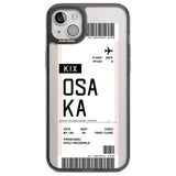 Personalised Osaka Boarding Pass Custom Phone Case iPhone 14 Plus / Black Impact Case Blanc Space