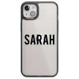 Personalised Clear Text  1A Custom Phone Case iPhone 14 Plus / Black Impact Case Blanc Space