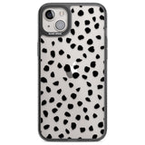 Black on Transparent Dalmatian Polka Dot Spots Phone Case iPhone 14 Plus / Black Impact Case Blanc Space