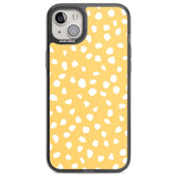 White on Yellow Dalmatian Polka Dot Spots