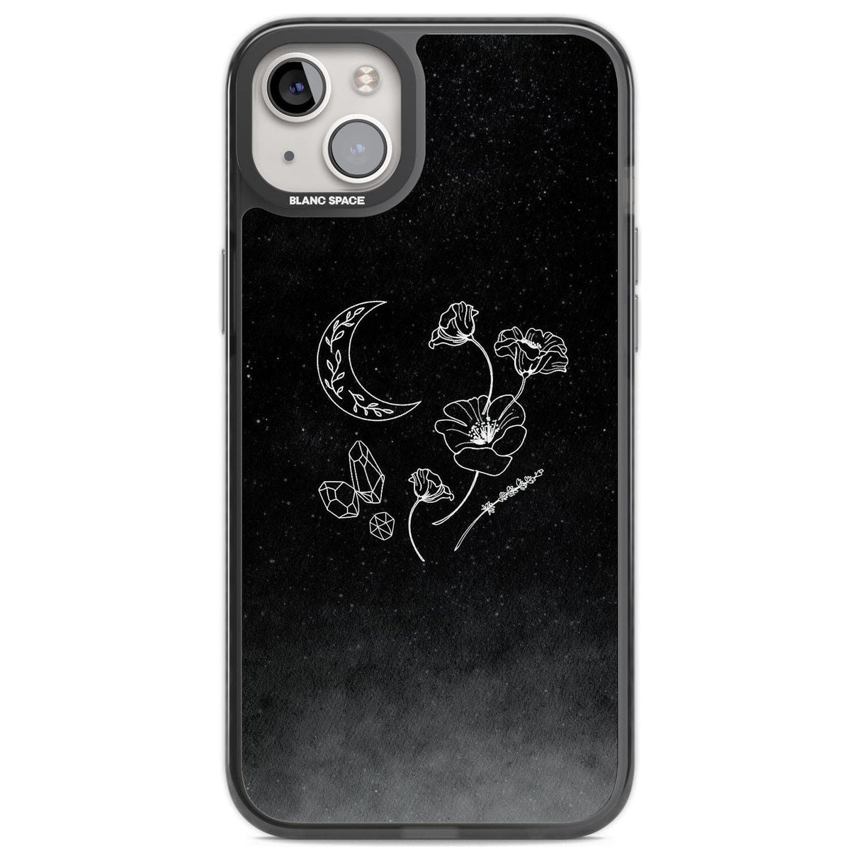 Crescent Moon Collection Phone Case iPhone 14 Plus / Black Impact Case Blanc Space