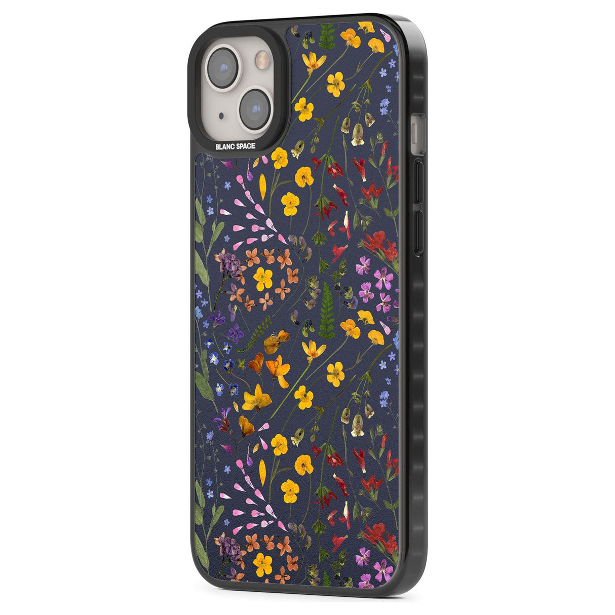 Wildflower & Leaves Cluster Design - Navy