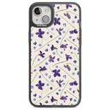 Violet Floral Pattern Design - Cream