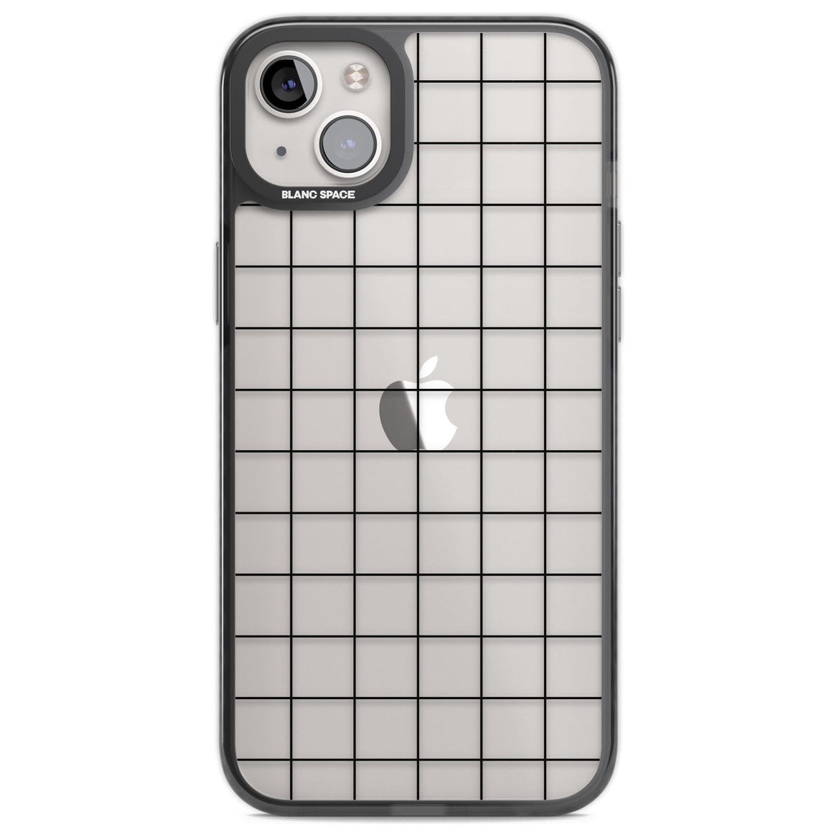 Simplistic Large Grid Pattern Black (Transparent)