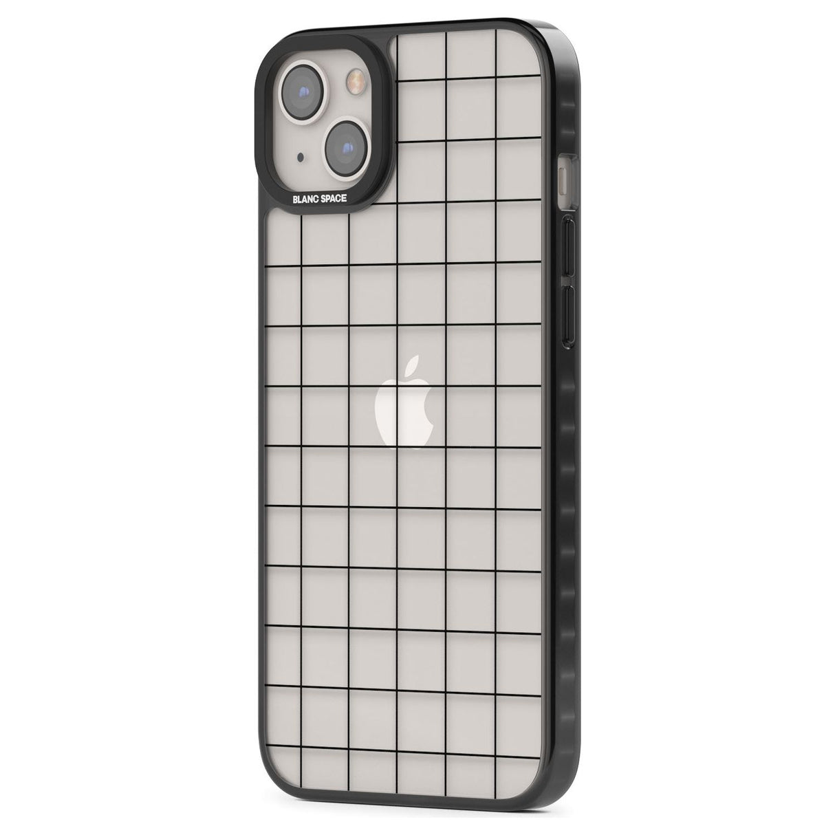 Simplistic Large Grid Pattern Black (Transparent)