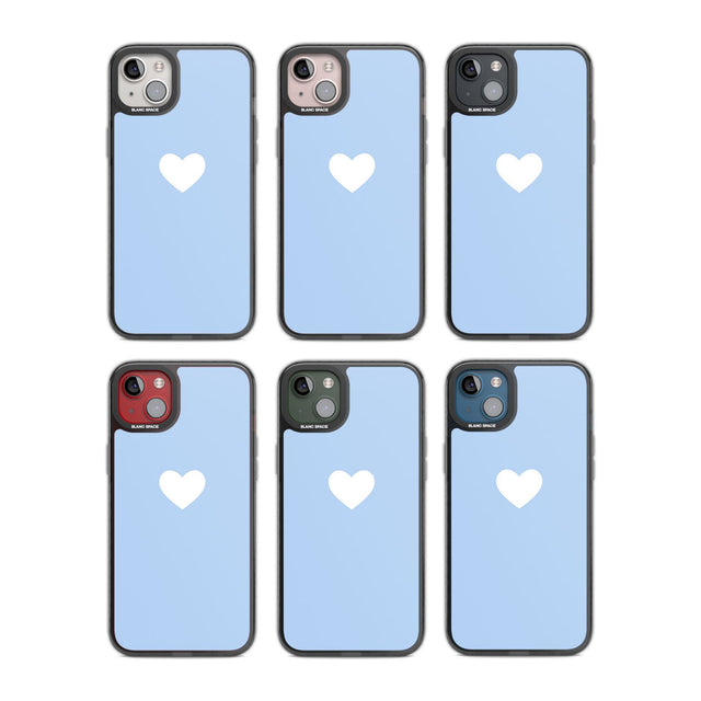 Single Heart Design: White & Baby Blue