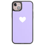 Single Heart White & Pale Purple